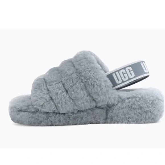 UGG FLUFF YEAH SLIDE COLOR:ASH - Picture 4 of 6